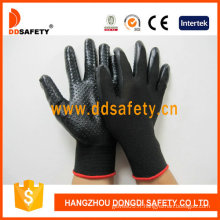 Nitrile noir avec gants de sécurité Mini Dotsglove-Dnn429